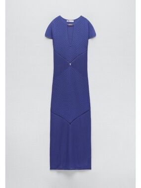 Zara Pointelle knit chain dress